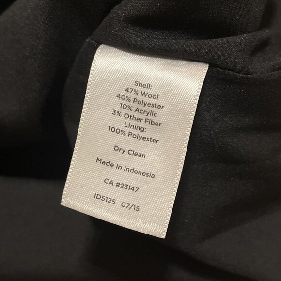 Talbots Wool Blend Pencil Skirt SZ 10 Black Red Check Back Zip Lined Soft - Picture 9 of 9